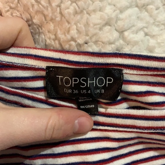 Top Shop Striped Crop Top - Picture 3 of 3